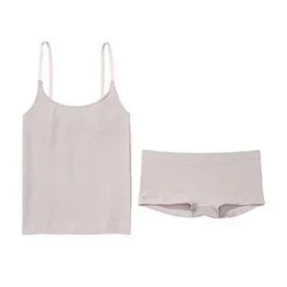 Cozy knit shimmer Cami & Shortie set